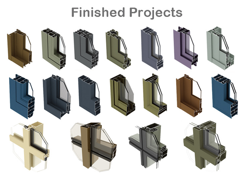 Aluminum profile for windows and doors