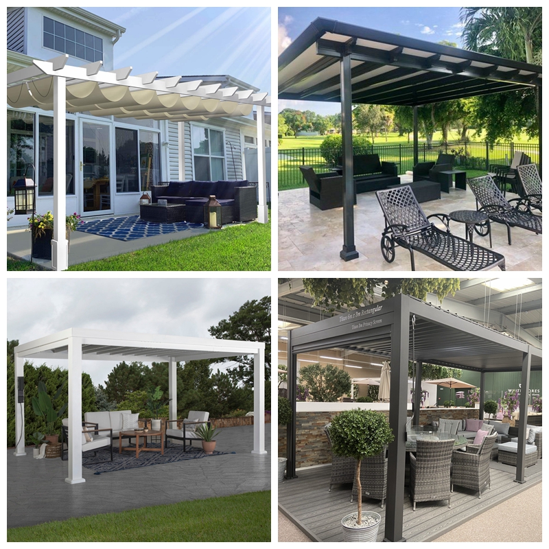 modern aluminum pergola
