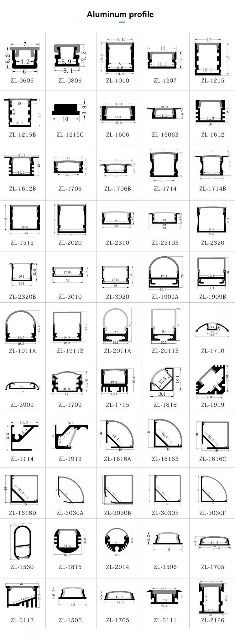 LED channel aluminum heatsink